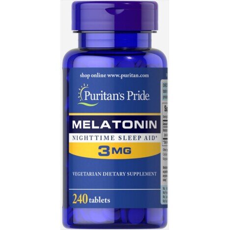 Puritan's Pride Melatonina 3 mg - 240 Tablete